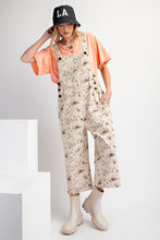 Load image into Gallery viewer, Easel Floral Print Twill Overalls in Khaki Overalls Easel   
