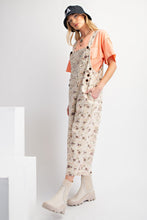 Load image into Gallery viewer, Easel Floral Print Twill Overalls in Khaki Overalls Easel   
