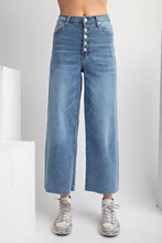 Load image into Gallery viewer, Easel High Waisted 5 Button Front Jeans in Washed Denim
