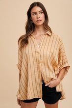 Load image into Gallery viewer, AnnieWear OVERSIZED Striped Top in Melon
