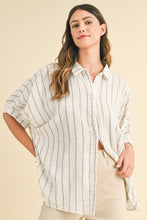 Load image into Gallery viewer, AnnieWear OVERSIZED Striped Top in Ivory
