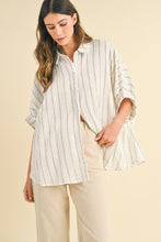 Load image into Gallery viewer, AnnieWear OVERSIZED Striped Top in Ivory
