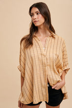 Load image into Gallery viewer, AnnieWear OVERSIZED Striped Top in Melon
