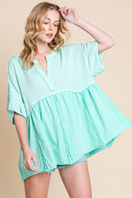 Load image into Gallery viewer, Sewn+Seen Cotton Boxy Babydoll Top in Mint Shirts &amp; Tops Sewn+Seen   
