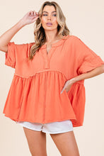 Load image into Gallery viewer, Sewn+Seen Cotton Boxy Babydoll Top in Orange ON ORDER Shirts &amp; Tops Sewn+Seen   
