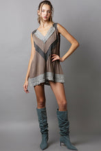 Load image into Gallery viewer, POL Lace Detail Sleeveless Top in Charcoal Shirts &amp; Tops POL Clothing   
