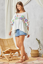 Load image into Gallery viewer, Savanna Jane Granny Square Embroidery Top in Ivory Shirts &amp; Tops Savanna Jane   
