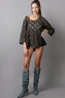POL Oversized See Through Top in Black Shirts & Tops POL Clothing   