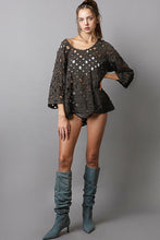 Load image into Gallery viewer, POL Oversized See Through Top in Black Shirts &amp; Tops POL Clothing   

