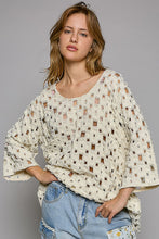 Load image into Gallery viewer, POL Oversized See Through Top in Eggshell Shirts &amp; Tops POL Clothing   
