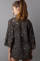 POL Oversized See Through Top in Black Shirts & Tops POL Clothing   