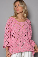 Load image into Gallery viewer, POL Oversized See Through Top in Punch Pink ON ORDER Shirts &amp; Tops POL Clothing   
