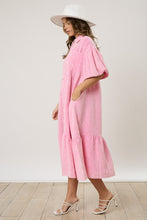 Load image into Gallery viewer, Peach Love Cotton Gauze Midi Dress in Powder Pink ON ORDER Dresses Peach Love California   

