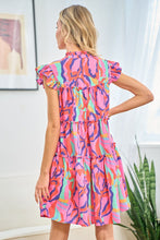 Load image into Gallery viewer, First Love Multicolored Abstract Print Babydoll Dress Dresses First Love   
