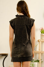 Load image into Gallery viewer, BlueVelvet Sporty Half Zip Up Dress in Black
