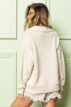 Load image into Gallery viewer, BiBi Textured Wide Collar Sweater in Oatmeal
