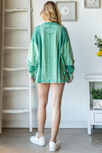 Load image into Gallery viewer, Oli &amp; Hali Solid Color Mixed Knit and Waffle Top in Jade ON ORDER Shirts &amp; Tops Oli &amp; Hali   
