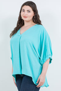 Spin USA Solid Color Airflow Top in Aqua UB