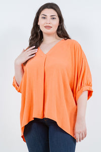 Spin USA Solid Color Airflow Top in Orange UB