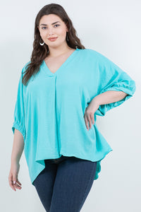 Spin USA Solid Color Airflow Top in Aqua UB