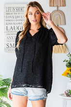 Load image into Gallery viewer, First Love Solid Color Textured Top in Black
