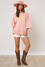 Load image into Gallery viewer, Peach Love &#39;Mama&#39; Graphic Top in Peach Shirts &amp; Tops Peach Love California   
