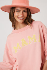 Peach Love 'Mama' Graphic Top in Peach Shirts & Tops Peach Love California   