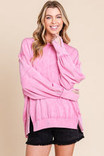 Load image into Gallery viewer, Sewn+Seen Oversized Top with Slit Details in Pink Shirts &amp; Tops Sewn+Seen   
