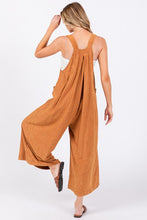 Load image into Gallery viewer, Sewn+Seen Mineral Washed Overall Jumpsuit in Camel Jumpsuit Sewn+Seen   
