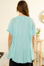 Load image into Gallery viewer, BlueVelvet Burnout and Lace Top in Light Blue
