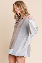 Load image into Gallery viewer, Sewn+Seen Oversized Color Block Scuba Top in Grey Shirts &amp; Tops Sewn+Seen   
