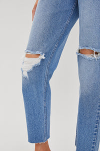 Cello Jeans High Rise Ankle Length Mom Jeans in Medium Denim
