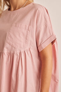 In February OVERSIZED Tunic Top in Pink