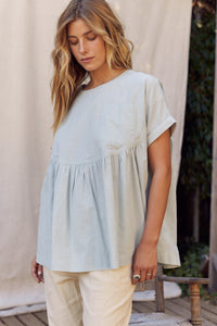 In February OVERSIZED Tunic Top in Sage