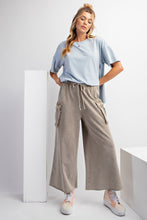 Load image into Gallery viewer, Easel Terry Knit Cargo Pocket Pants in Olive Grey Pants Easel   
