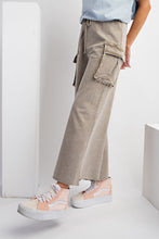 Load image into Gallery viewer, Easel Terry Knit Cargo Pocket Pants in Olive Grey Pants Easel   
