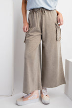 Load image into Gallery viewer, Easel Terry Knit Cargo Pocket Pants in Olive Grey Pants Easel   
