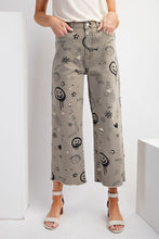 Load image into Gallery viewer, Easel Mixed Fun Print Denim Twill Pants in Faded Olive ON ORDER Pants Easel   
