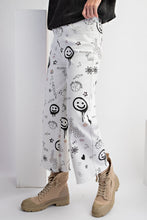 Load image into Gallery viewer, Easel Mixed Fun Print Denim Twill Pants in White Pants Easel   
