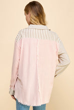 Load image into Gallery viewer, Millibon Multi Stripe Button Down Top in Taupe/Pink Shirts &amp; Tops Millibon   
