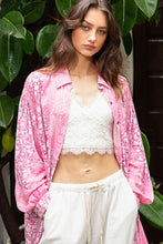 Load image into Gallery viewer, POL OVERSIZED Paisley Print Button Down Top in Pink
