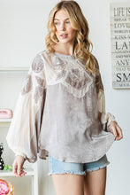 Load image into Gallery viewer, Oli &amp; Hali Embroidered Top in Grey ON ORDER Shirts &amp; Tops Oli &amp; Hali   
