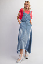 Load image into Gallery viewer, Easel Denim Overall Dress in Washed Denim ON ORDER Dress Easel   
