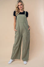 Load image into Gallery viewer, White Birch Solid Color Overalls in Sage
