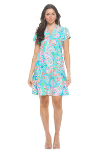 Aryeh "NATALIA" Tiered Dress in Mint