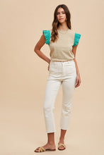Load image into Gallery viewer, AnnieWear Striped Knit Top in Peach/Emerald Shirts &amp; Tops AnnieWear   
