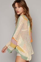 Load image into Gallery viewer, POL Colorblock Hooded Sweater Top in Natural Multi Shirts &amp; Tops POL Clothing   
