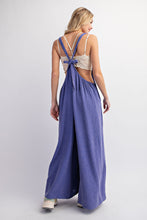 Load image into Gallery viewer, Easel Cotton Gauze Palazzo Jumpsuit in Paris Blue Jumpsuit Easel   
