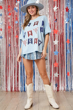 Load image into Gallery viewer, Peach Love OVERSIZED Sequin Flags with America Letters Top
