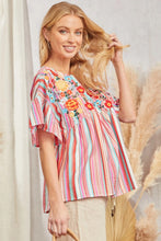 Load image into Gallery viewer, Savanna Jane Multi-Color Striped Pattern Top Shirts &amp; Tops Savanna Jane   
